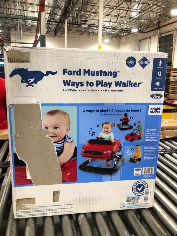 Photo 5 of Bright Starts Ways to Play 4-in-1 Walker - Ford Mustang, Red, Ages 6 Months +, Red Ford Mustang Mustang Red