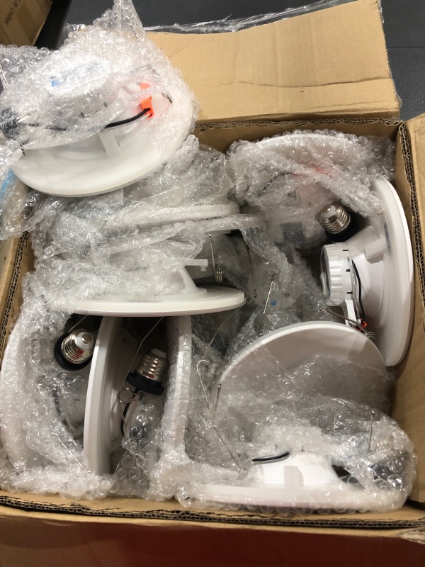 Photo 1 of 12 Pack 5/6 Inch LED Recessed Lighting W/Night Light, CRI90, 1100lm, 15W=100W, 2700K/3000K/3500K/4000K/5000K Selectable, Baffle Trim, Dimmable Recessed Lighting, Damp Rated LED Can Lights 2700k/3000k/3500k/4000k/5000k- 5cct 6 Inch | 12 Pack