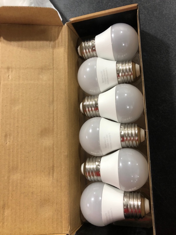 Photo 2 of 6 Pack A15 LED Bulb, 6.5W Equivalent 60 Watt Dimmable Light Bulb 3000K Soft White E26 Base 60 Watt Globe Light Bulb G45/A15 Shape LED Appliance Bulb for Ceiling Fan, Fixtures, 600LM
