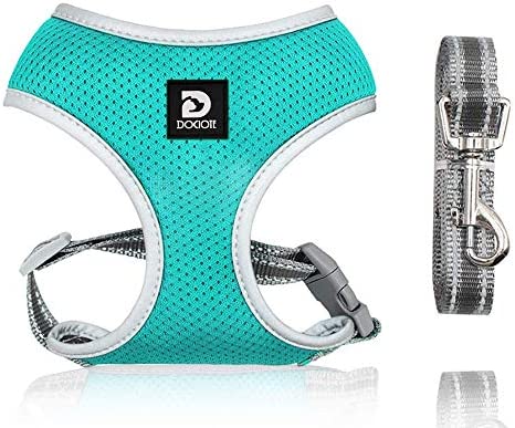 Photo 1 of Puppia Soft Dog Harness No Choke Over-The-Head Triple Layered Breathable Mesh Adjustable Chest Belt and Quick-Release Buckle, Sky Blue, XS