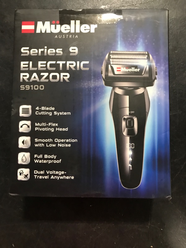 Photo 2 of Mueller Electric Razor for Men, 5-Element Cutting System, Wet/Dry, Rechargeable, Precision Trimmer, LED, 40,000 Cross-Cutting Actions/Min for Closest Shave, Better Than Razors That Cost Alot More!