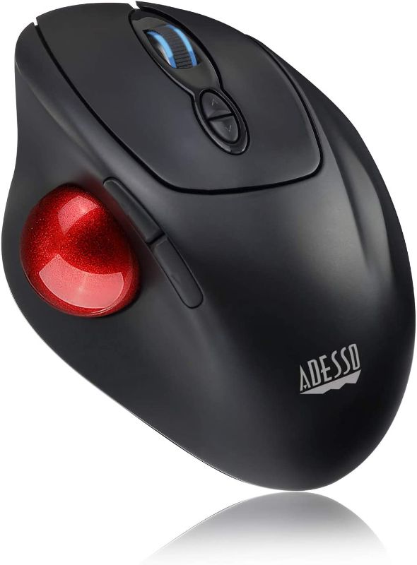 Photo 1 of Adesso iMouse T30 Wireless Ergonomic Thumb Trackball Mouse with Nano USB Receiver, Programmable 7 Button Design, and 5 Level DPI Switch
