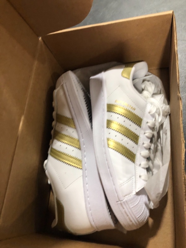 Photo 2 of adidas Women's Superstar Sneaker 8 White/Gold Metallic/White