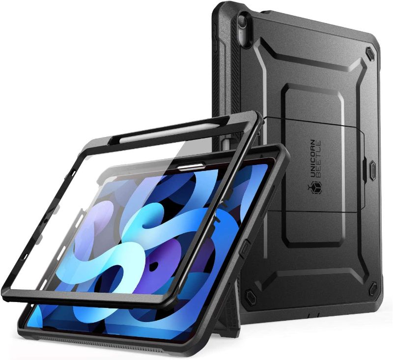 Photo 1 of SUPCASE Unicorn Beetle Pro Series Case Designed for iPad Air 5 (2022) / iPad Air 4 (2020) 10.9 Inch, with Pencil Holder & Built-in Screen Protector Full-Body Rugged Heavy Duty Case (Black) 