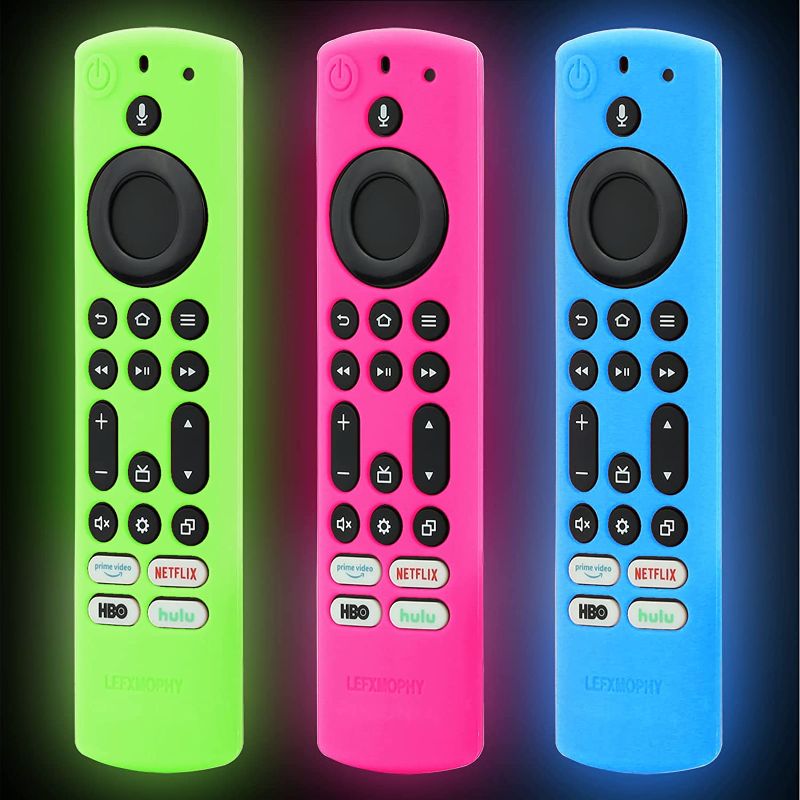 Photo 1 of NS-43F301NA22 Remote Cover Compatible for Toshiba Insignia NS-RCFNA-21 2021 Omni Series / 4-Series Smart TV, 3-Pack Green Sky Blue Pink Silicone Protector Glow in Dark - LEFXMOPHY