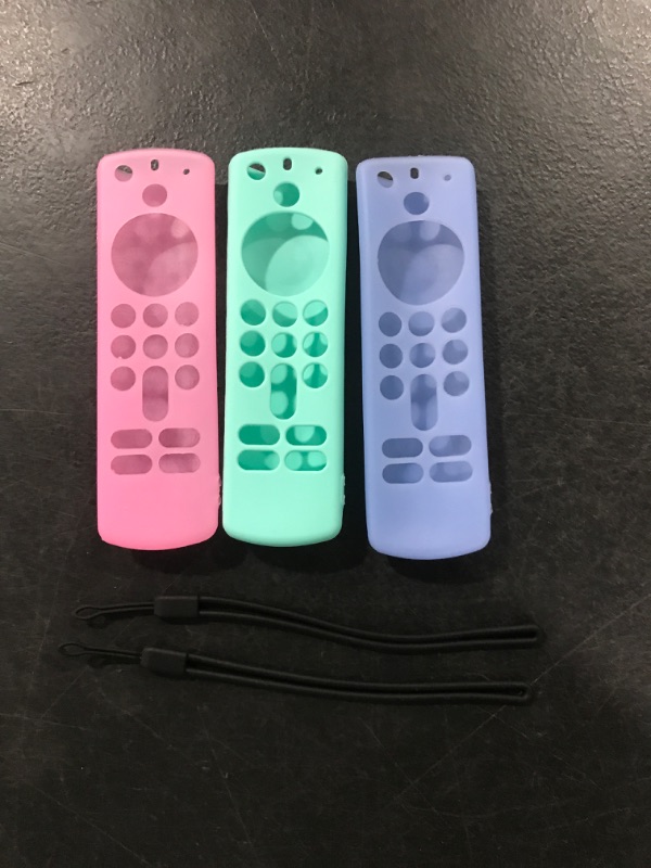 Photo 2 of NS-43F301NA22 Remote Cover Compatible for Toshiba Insignia NS-RCFNA-21 2021 Omni Series / 4-Series Smart TV, 3-Pack Green Sky Blue Pink Silicone Protector Glow in Dark - LEFXMOPHY