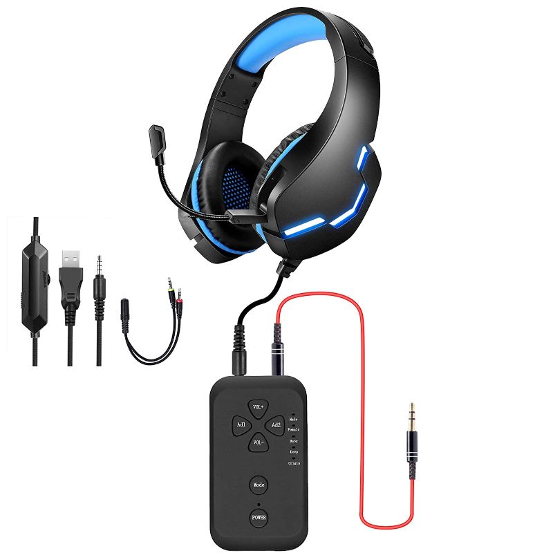 Photo 1 of Headset, LED Light Noise Cancelling Over Ear Headphones, Gaming Headset 