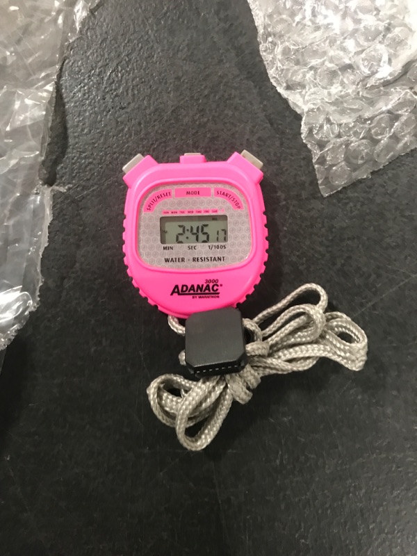 Photo 2 of ADANAC 3000 Commercial Grade Digital Stopwatch Timer (Neon Pink)