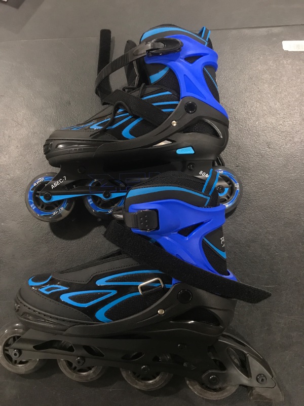 Photo 2 of 2PM SPORTS Vinal Girls Adjustable Flashing Inline Skates, All Wheels Light Up, Fun Illuminating Skates for Kids and Men SIZE 7M/8W/10M/11W