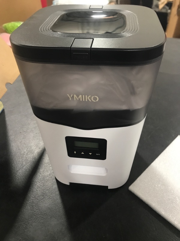 Photo 2 of Ymiko Automatic Cat Feeder, Cat Food Dispenser with Voice Recorder, Timed Small Pet Feeder with Programmable Timer, 1-4 Meals Per Day (3L)