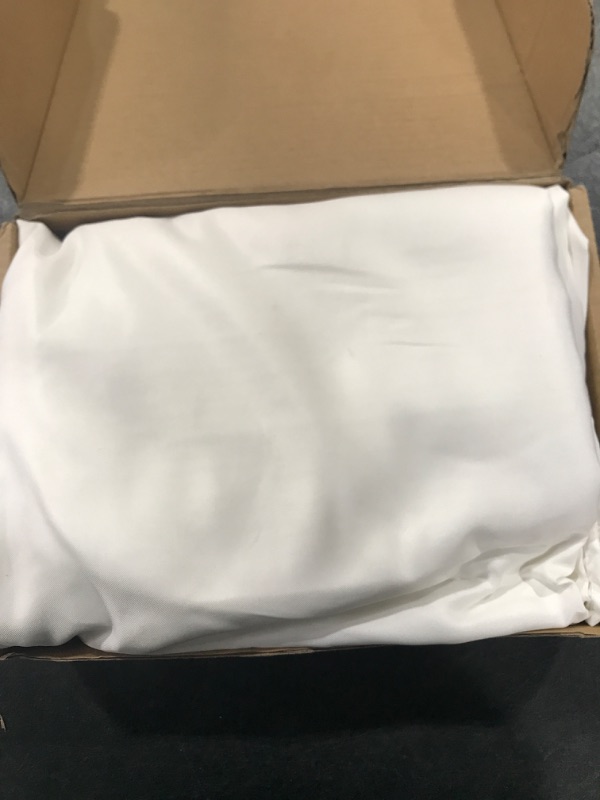 Photo 1 of 10 x 7 FT White Backdrop Background for Photography, Professional Pure White Screen for Photoshoot, High Density White Backdrop for Video Record Portrait Photo Booth Studio, with Rod Pocket & 4 Clamps