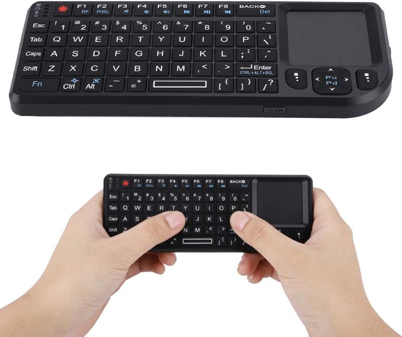 Photo 1 of 2.4GHz Wireless Touchpad Keyboard, Super Thin&Lightweight Rechargeable Ultra Mini Thin USB Backlit Keyboard, Plug and Play Fits for HTPC, for PS3/4