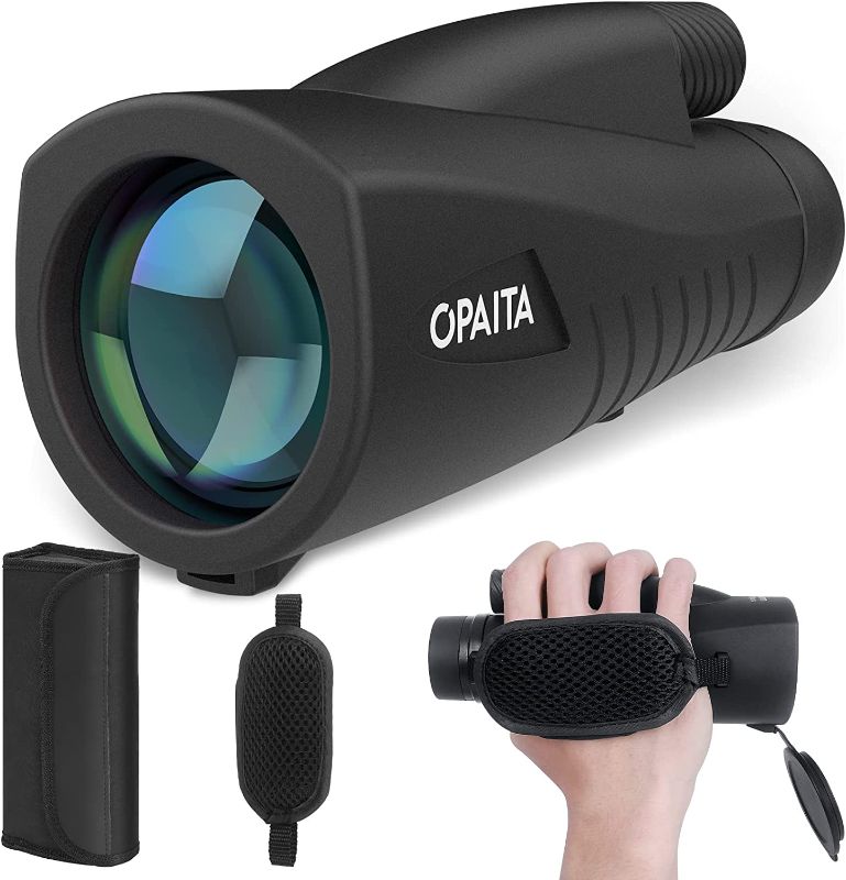 Photo 1 of 12x55 Ultra HD Monocular Telescope for Adults - Opaita High Powered Monoculars with BaK4 Prism Low Light Vision, Waterproof Monocular with Hand Strap for Bird Watching, Hunting, Hiking, Traveling