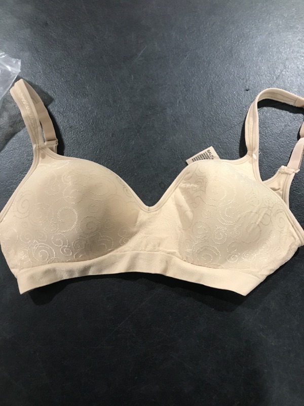 Photo 2 of Bali Women's Comfort Revolution Wireless Bra, Full-Coverage Wirefree Bra, Cool Comfort Fabric 36D Nude Swirl Pattern