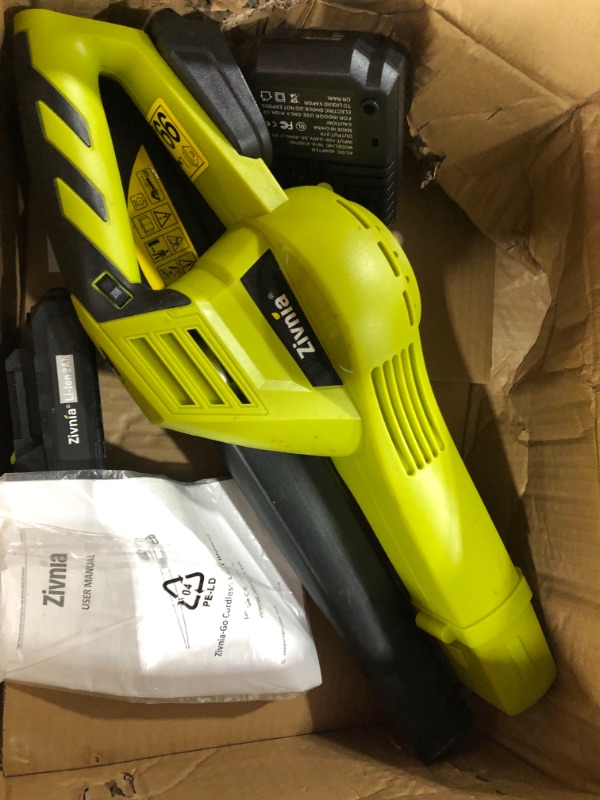 Photo 1 of Leaf Blower - 20V Leaf Blower Cordless with Battery & Charger, Electric Leaf Blower for Lawn Care, Battery Powered Air Leaf Blower Cordless Lightweight (Battery & Charger Included)
