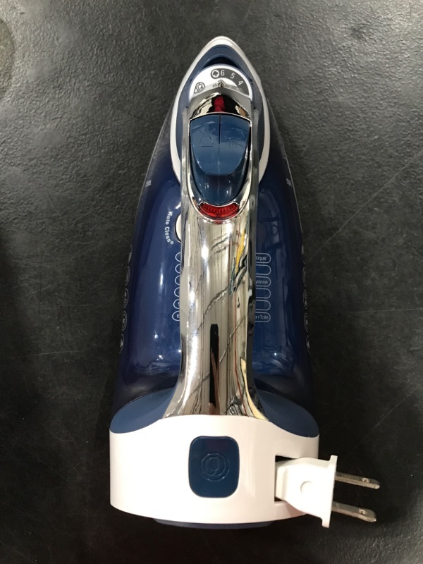 Photo 2 of BLACK+DECKER Xpress Steam Cord Reel Iron with Nonstick Soleplate, Blue, ICR16X