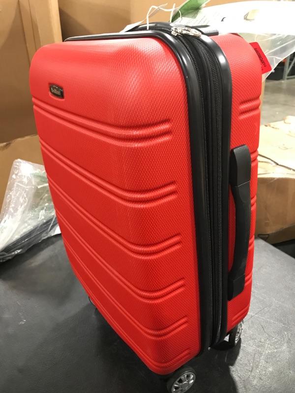 Photo 2 of Rockland Melbourne Hardside Expandable Spinner Wheel Luggage, Red, Carry-On 20-Inch Carry-On 20-Inch Red
