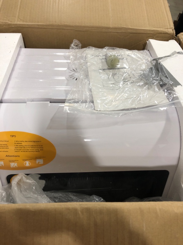 Photo 2 of LemoHome Portable Countertop Dishwasher,4 Washing Programs, Air-Dry Function and LED Light for Small Apartments, Dorms and RVs (White)
