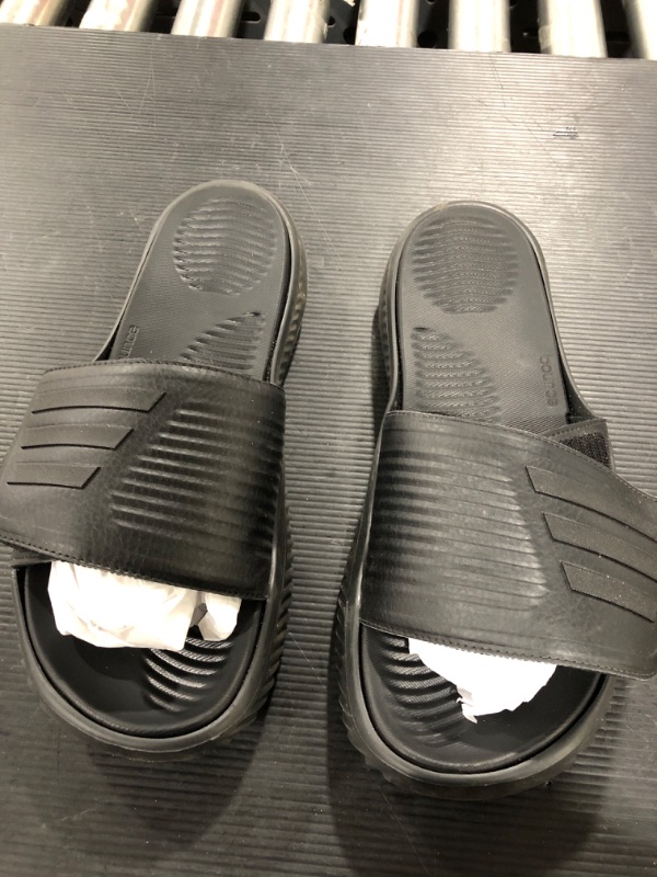 Photo 2 of adidas Unisex-Adult Alphabounce 2.0 Slides Sandal 11 Women/10 Men Black/Black/Black