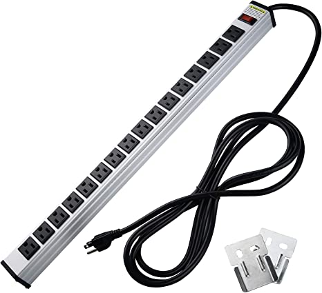 Photo 1 of 16 OUTLETS POWER STRIP LENGTH AND POWER SWITCH 