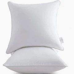 Photo 1 of  26x26 Inches Throw Pillow Inserts Set of 2, White Polyester Indoor Decorative Euro Pillow Inserts, Square Form Pillow Stuffer for Bed Couch Car

