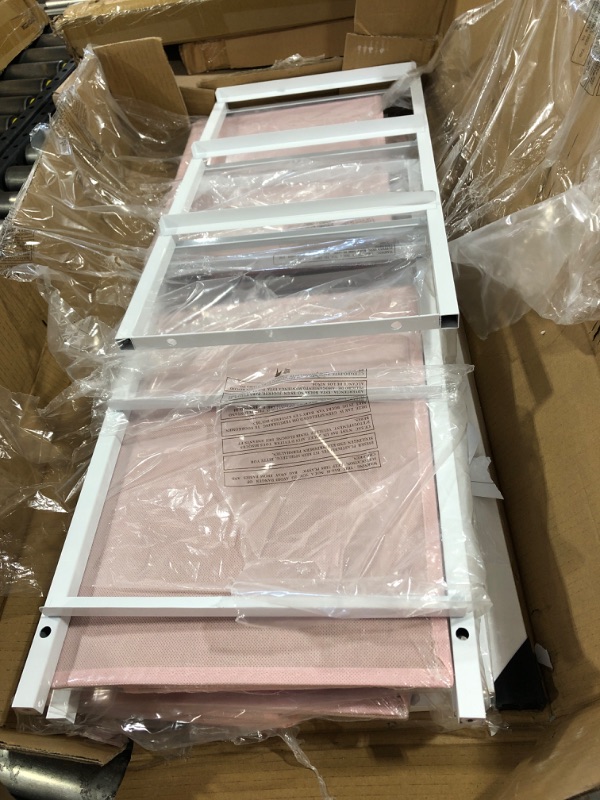 Photo 2 of 11.75 in. L x 31.5 in. W x 24.62 in. H 6-Drawer Tie dye Pink Dresser Steel Frame Wood Top Easy Pull Fabric Bins
