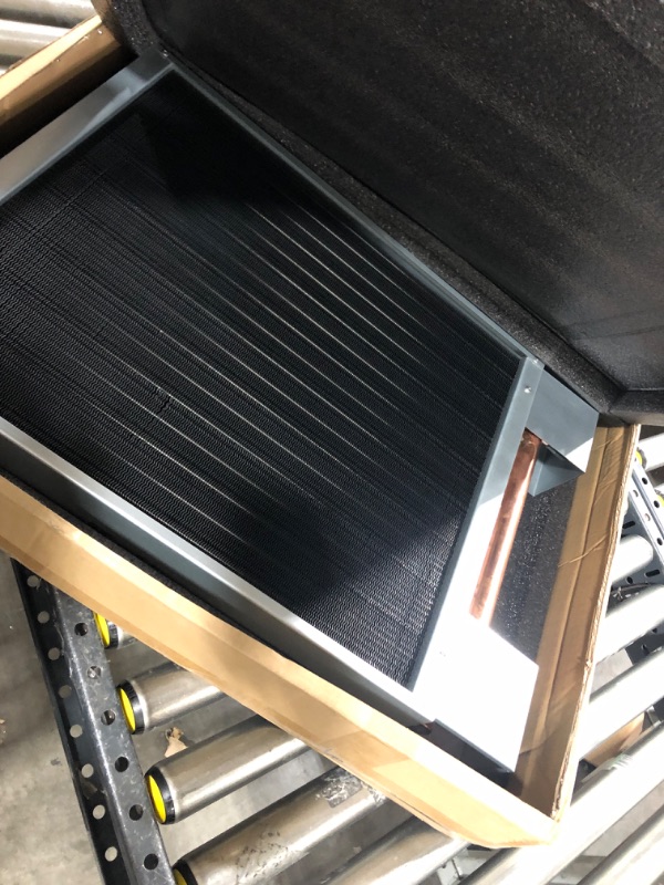 Photo 1 of 18x20 Water to Air Heat Exchanger with 1“ Copper Ports Hot Water Coil for Residential Heating, Outdoor Wood Furnaces, and Forced Air Heating, Alecoil Heat Exchanger
