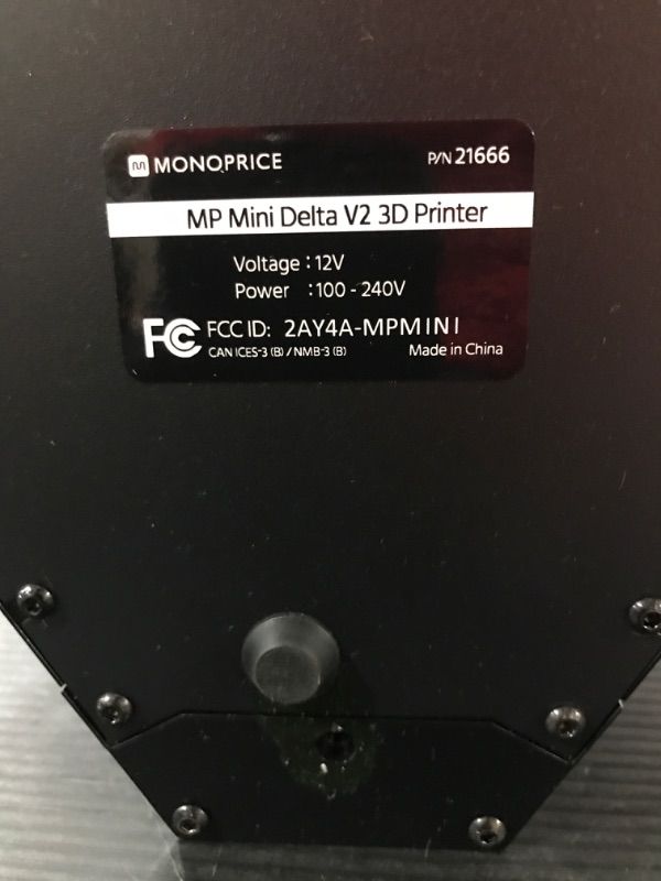 Photo 3 of Monoprice Mini Delta V2 3D Printer
