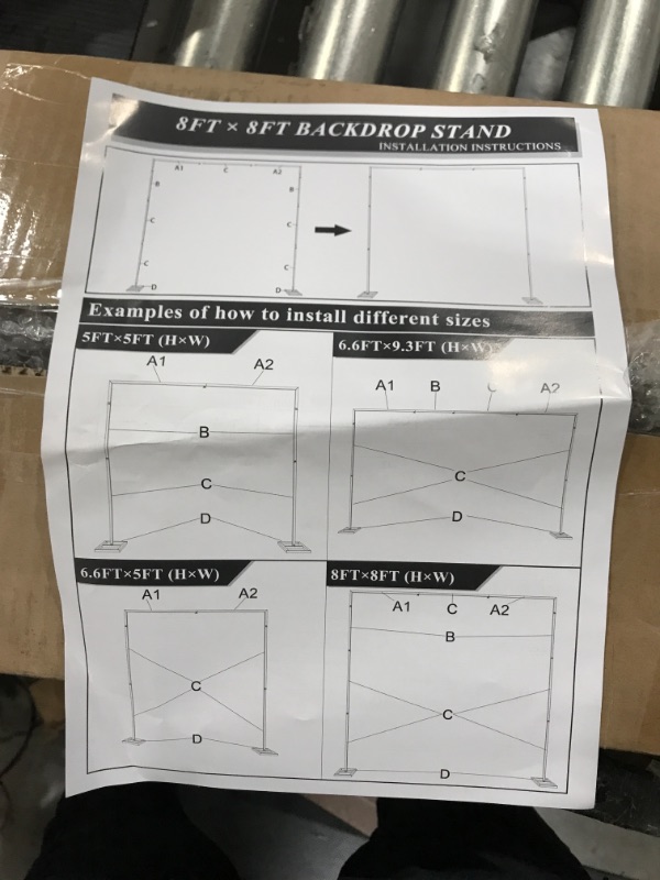 Photo 2 of 8FT x 8FT Backdrop Stand