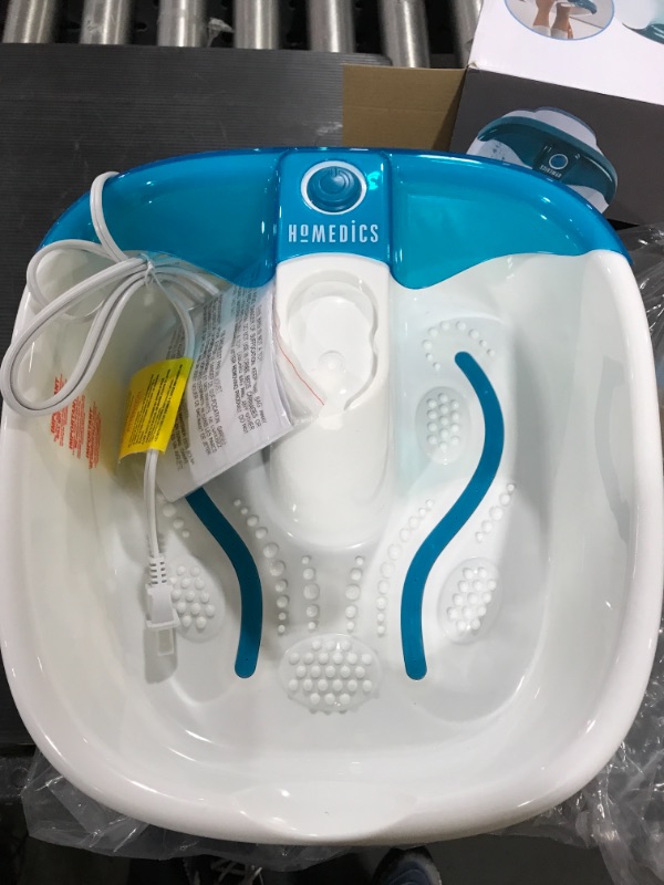 Photo 2 of HoMedics Bubble Mate Foot Spa, Toe Touch Controlled Foot Bath with Invigorating Bubbles and Splash Proof, Raised Massage nodes and Removable Pumice Stone