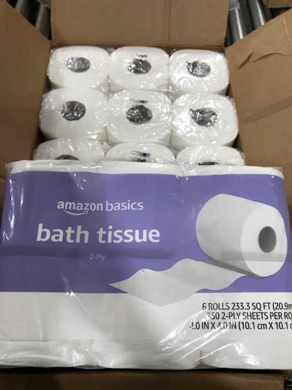 Photo 2 of Amazon Basics 2-Ply Toilet Paper, 6 Rolls (Pack of 5), 30 Rolls total (Previously Solimo)