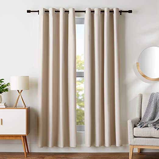 Photo 1 of Amazon Basics Room  Window Curtain with Grommets, 42 x 96 Inches,  - Set of 2
