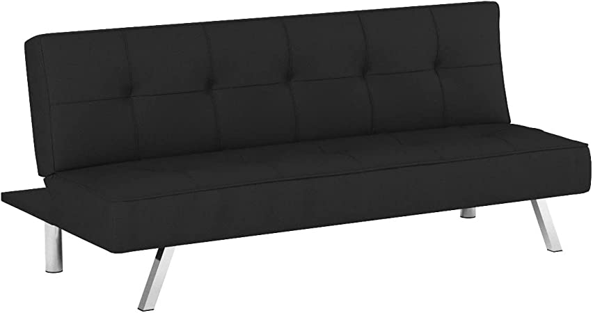 Photo 1 of  Convertible Sofa Bed, 66.1" W x 33.1" D x 29.5" H, Black

