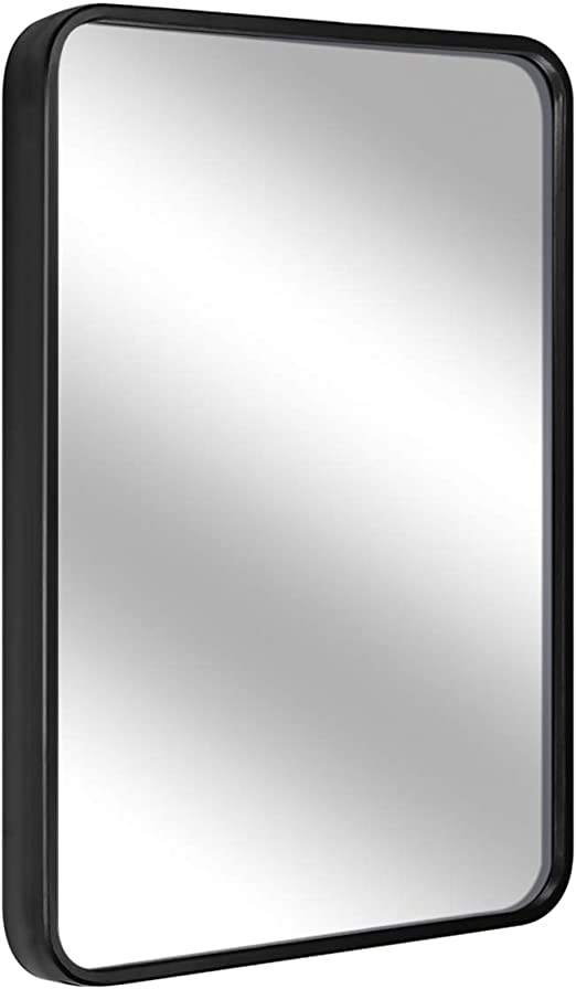 Photo 1 of 16 x 24” Black Bathroom Mirror for Wall, 1.3” Metal Frame Rectangle Mirror, Wall-Mounted Mirror Hangs Horizontal Or Vertical
HAS CABINET INSIDE, 