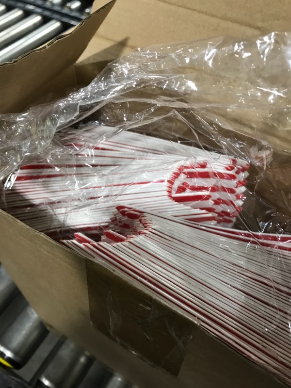 Photo 1 of Popcorn Boxes 5.5 Inches Tall Paper Popcorn Bags Bulk Striped Red and White Popcorn Buckets Containers Bowl for Family Movie Theater Carnival Circus Party (100 Pcs)