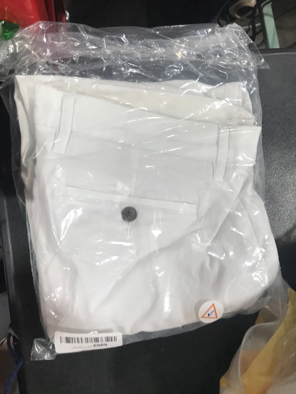 Photo 1 of Amazon Essentials Men's Athletic-Fit Washed Comfort Stretch Chino Pant (Previously Goodthreads) 34W x 33L White