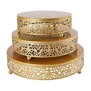 Photo 1 of 3-Piece Cake Stand Round Metal Cake Stands for Dessert Table 