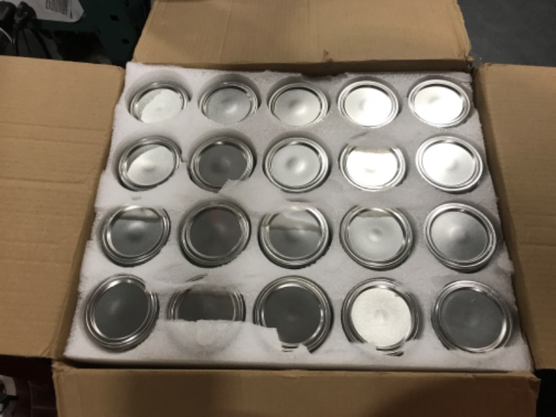 Photo 2 of 20 Pack Glass Mason Jars, 12 oz Clear Glass Jars with Regular Mouth and Silver Metal lids, Canning Jars for Food Storage, Vegetables and Dry Food, Includes 30 Black Labels 12 oz - 20 Pack