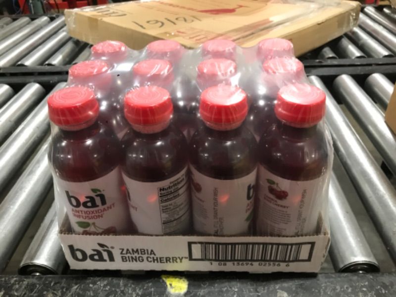 Photo 2 of Bai Zambia Bing Cherry - 18.0 Oz 12 pack, EXP: 9/1/2023