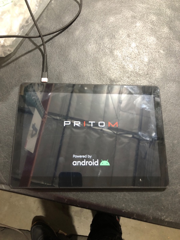 Photo 2 of PRITOM 10'' Tablet Android 10 Phone Tablet with SIM Slot, 32GB Quad Core, IPS Touchscreen, 8MP Rear Camera WiFi GPS Bluetooth USB C, Support 3G Phone Call, Black