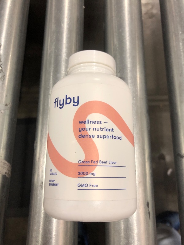 Photo 1 of Pasture Raised Beef Liver (180 Capsules - 3000 mg) – Iron, Vitamin A, Amino Acids, Protein, B12 Tablets for Energy & Skin – Argentine Raised Cows & NO Hormones, Antibiotics, Chemicals, GMOs – Flyby EXP 08/23