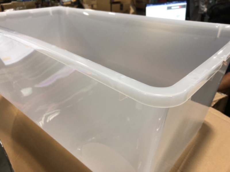 Photo 1 of 31 x 12 x 16 storage container tubs semi clear