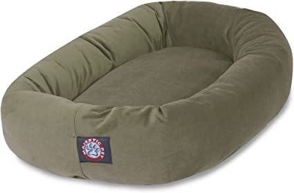 Photo 1 of  Sage Suede Bagel Dog Bed By Majestic Pet Products Extra Large 
