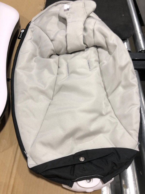 Photo 3 of 4moms RockaRoo Baby Rocker + Safety Strap Fastener, Compact Baby Rocker with Front to Back Gliding Motion, Grey Classic