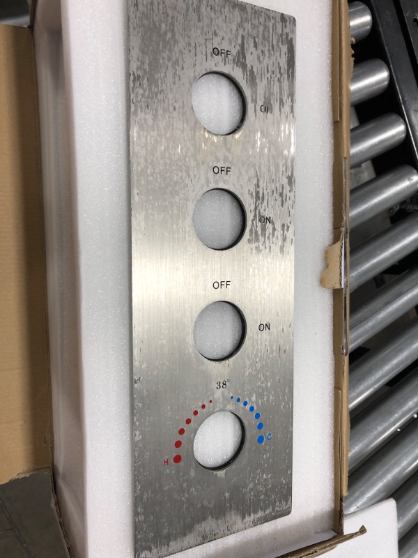 Photo 1 of 3 Way Shower Diverter Valve, 3 Outlets Multi Function Thermostatic Shower Brass Valve Can Run Simultaneously, Brushed Nickel 3-way Brushed Nickel