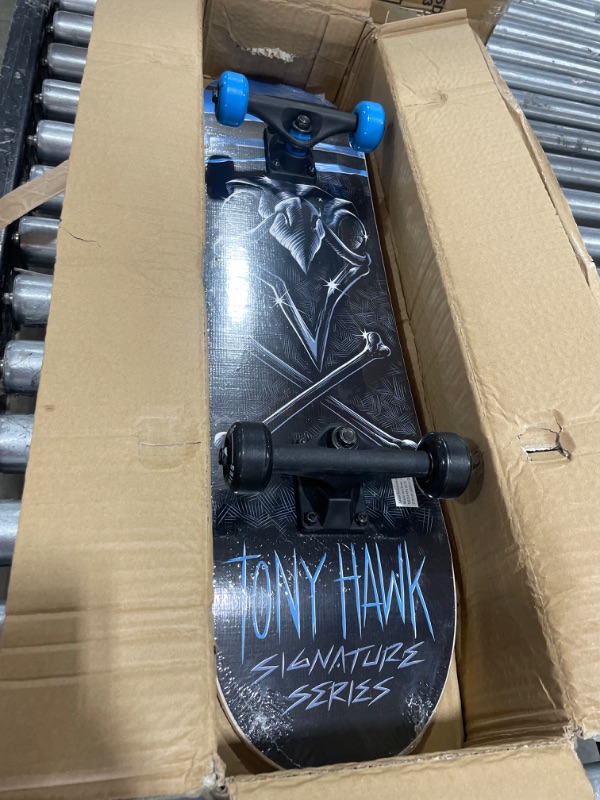 Photo 2 of Tony Hawk 31" Skateboard - Signature Series Skateboard with Pro Trucks, Full Grip Tape, 9-Ply Maple Deck, Ideal for All Experience Levels Crossbone