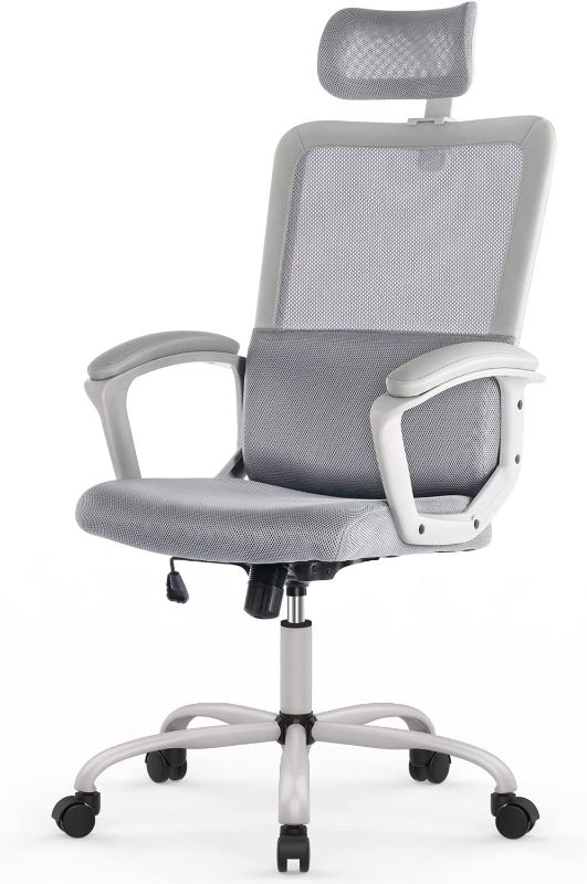 Photo 1 of SMUG Ergonomic Home Computer Lumbar Support Mesh Adjustable Headrest