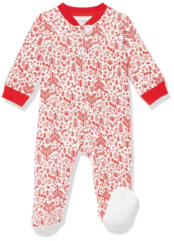 Photo 1 of Amazon Essentials Unisex Babies' Footed Zip-Front Sleep and Play (Size- Newborn)
