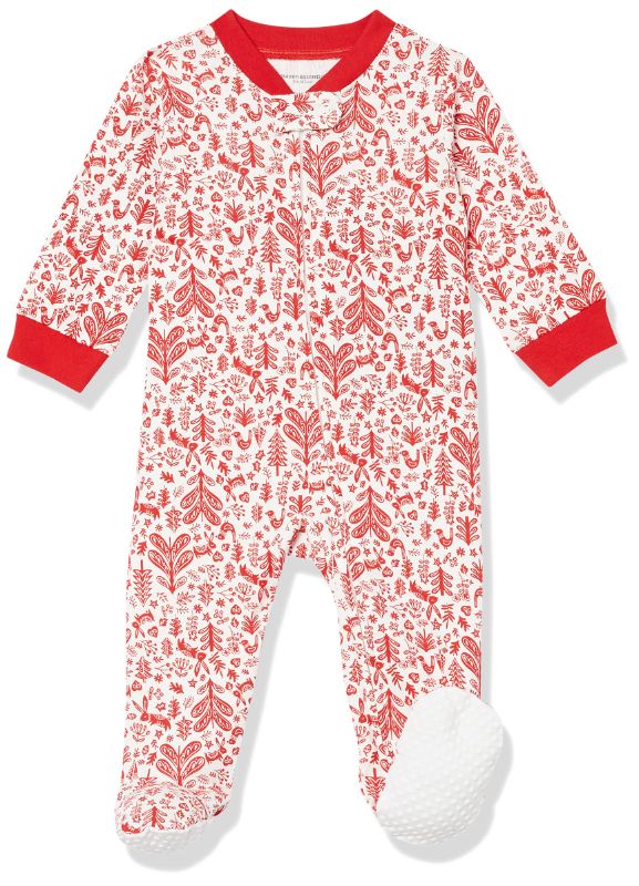 Photo 1 of Amazon Essentials Unisex Babies' Footed Zip-Front Sleep and Play (Size- 3M)