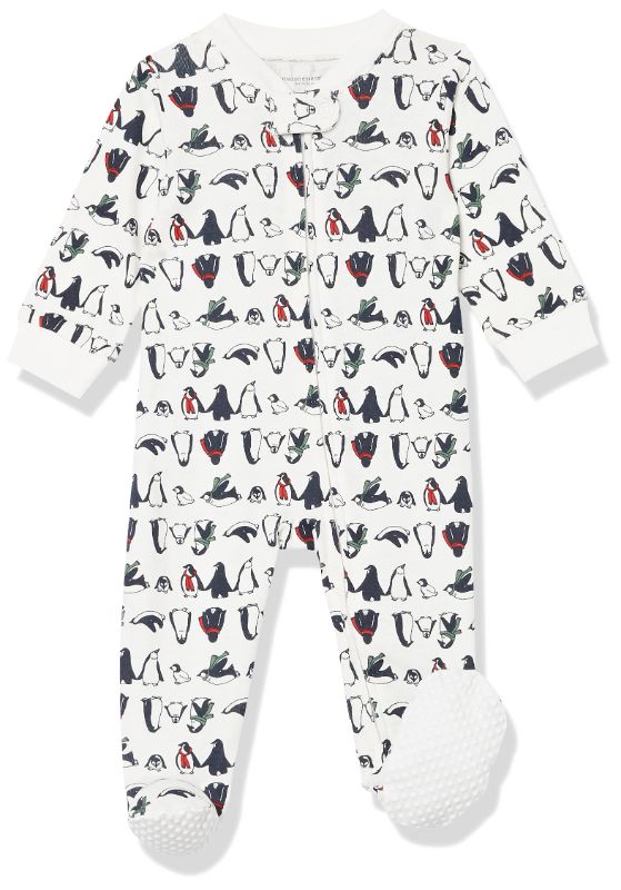 Photo 1 of Amazon Essentials Unisex Babies' Footed Zip-Front Sleep and Play (Size Preemie)